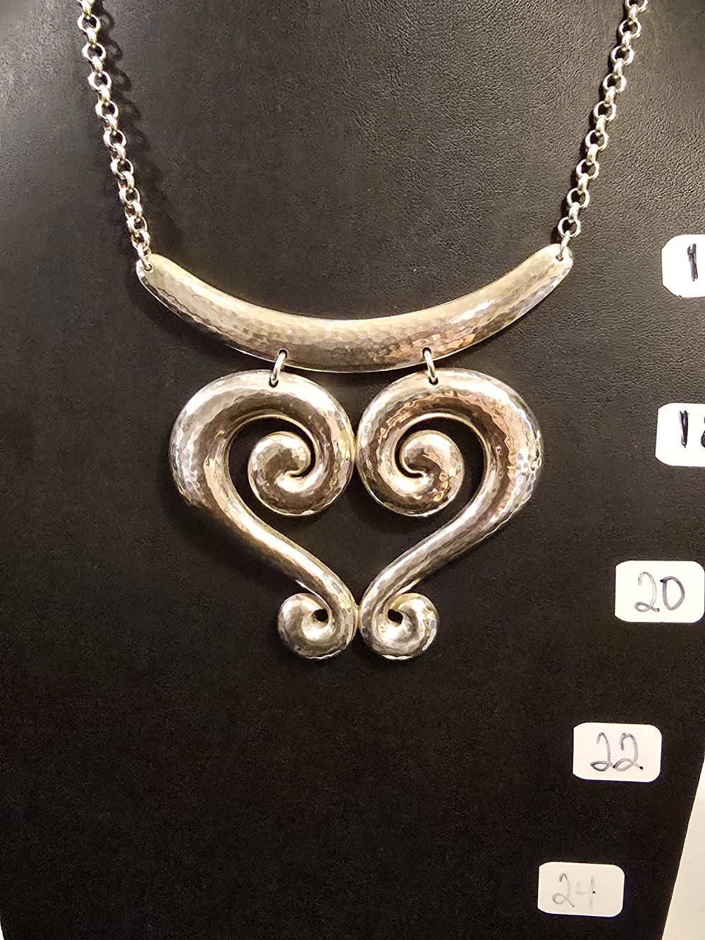 Vintage Brighton Genoa Scrolled Heart Pendant